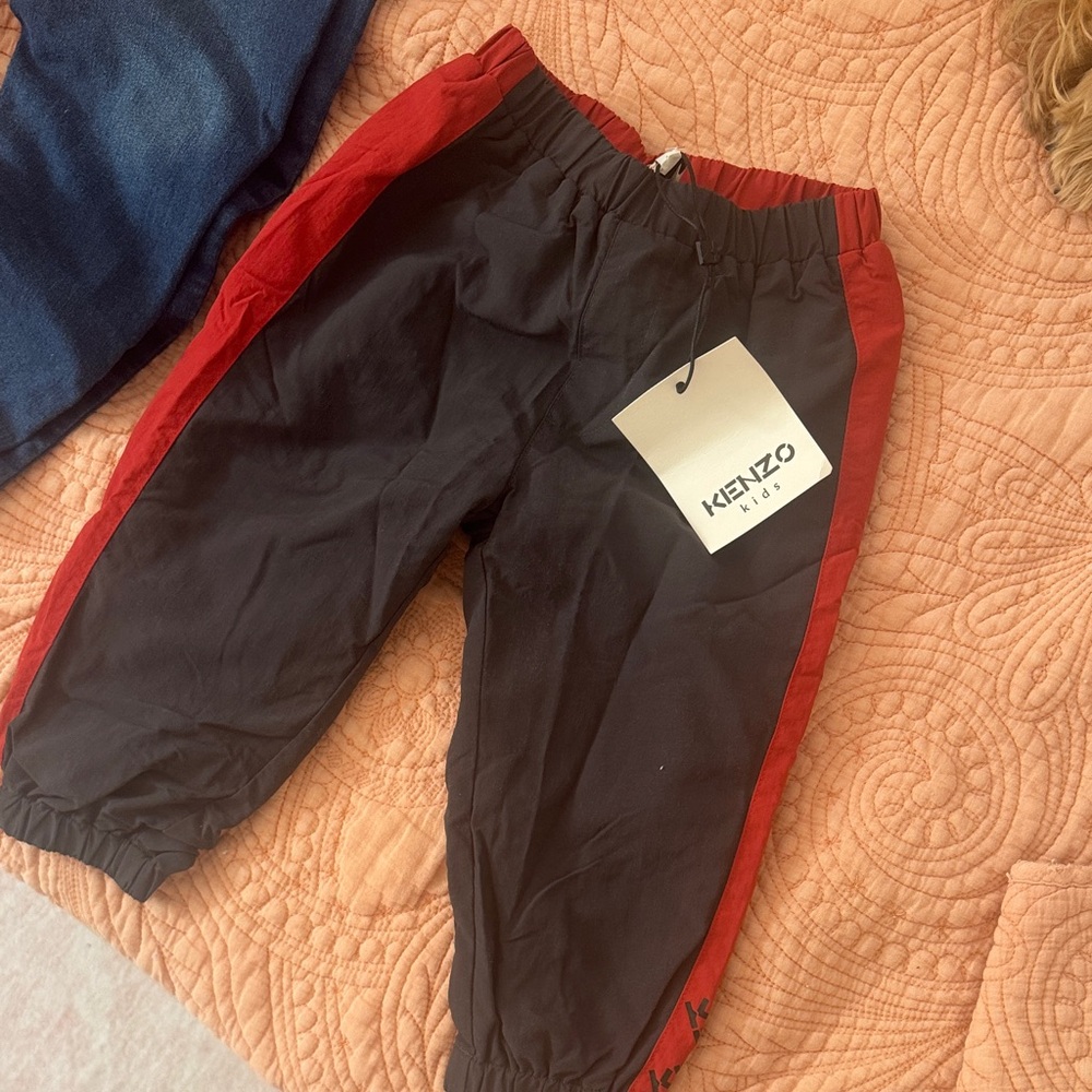 Kenzo Kids Black and Red Joggers